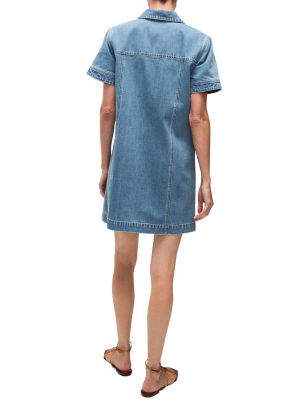 Veronica Beard Otto Mini Denim Polo Dress - Picture 3 of 3